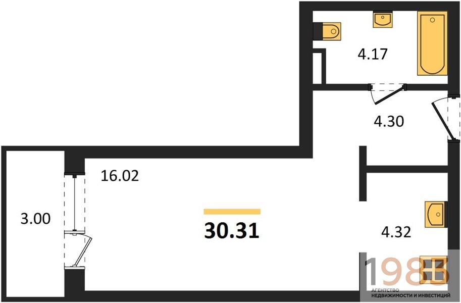 Квартира Студия