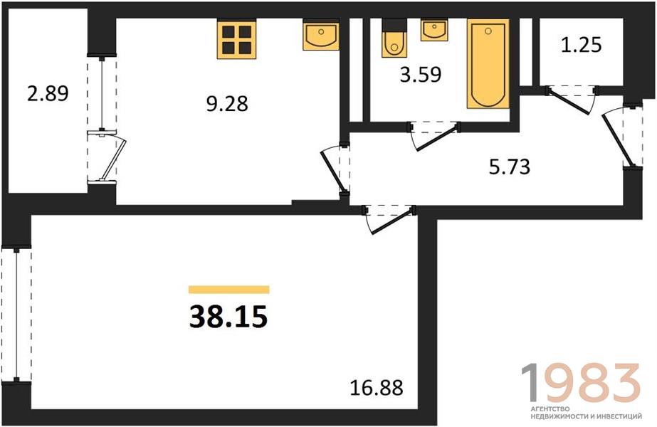 Квартира 1-комнатная квартира