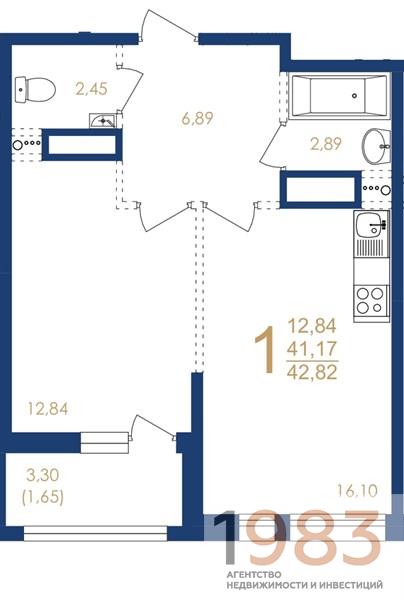 Квартира 1-комнатная квартира