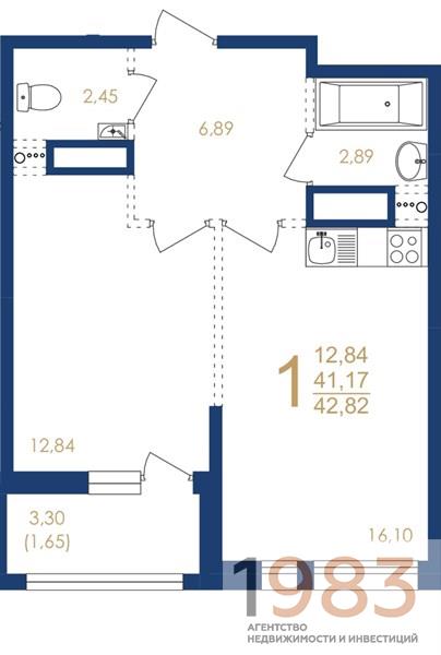 Квартира 1-комнатная квартира