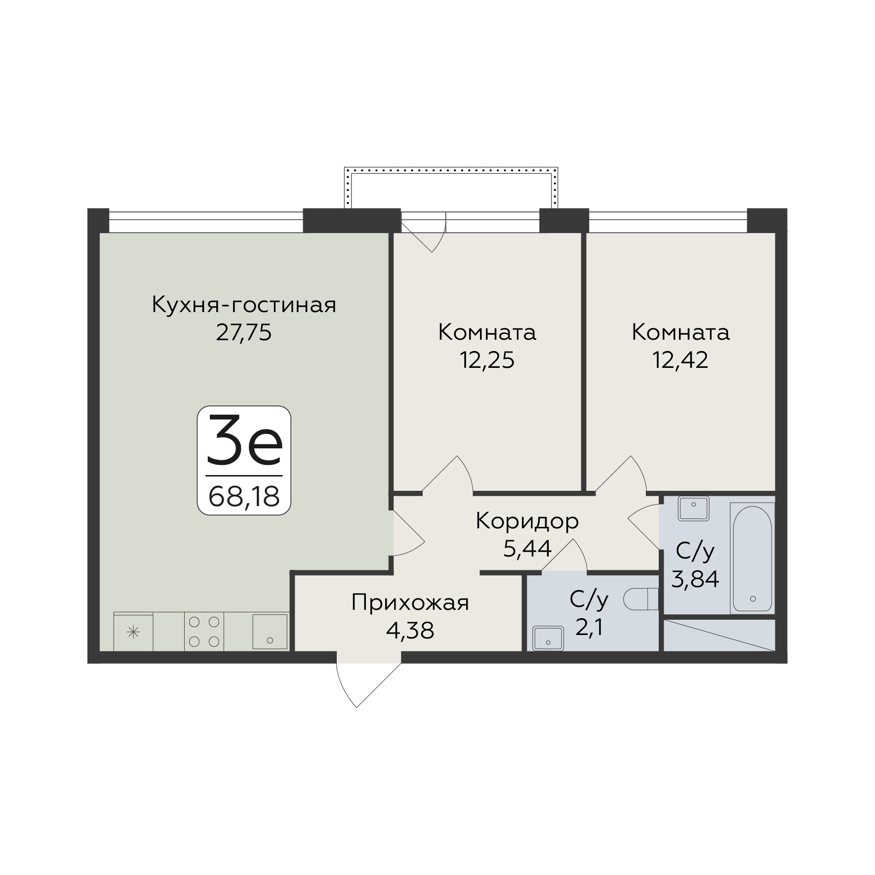 Квартира 3-комнатная квартира
