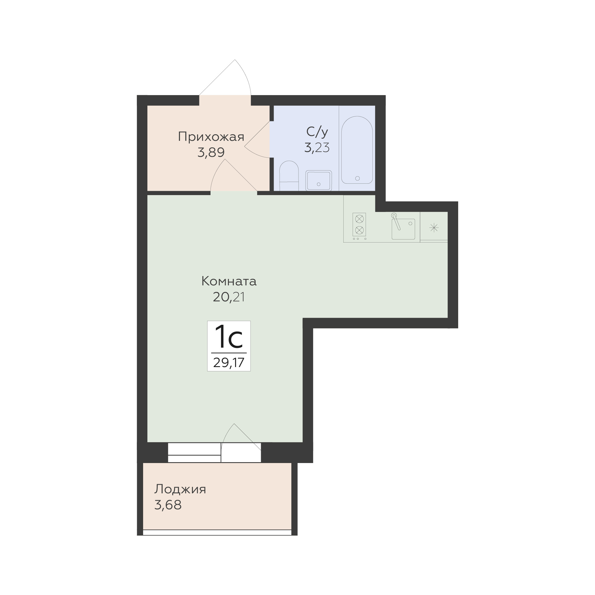 Квартира Студия