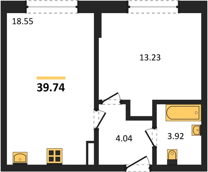 Квартира 1-комнатная квартира