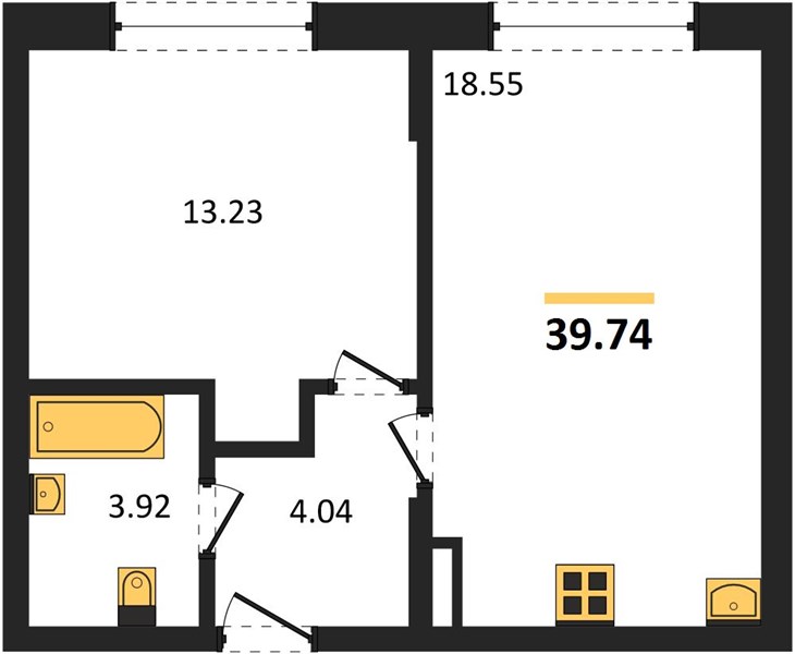 Квартира 1-комнатная квартира