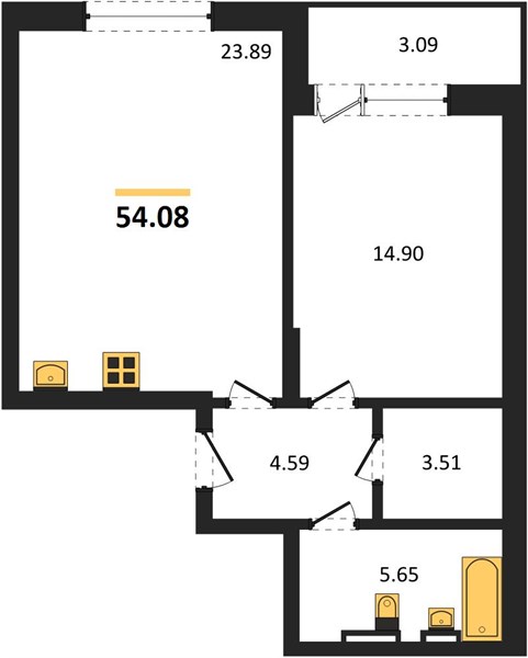 Квартира 1-комнатная квартира