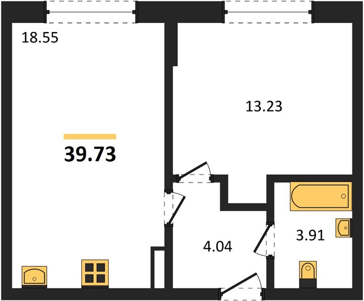 Квартира 1-комнатная квартира