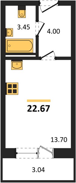 Квартира Студия