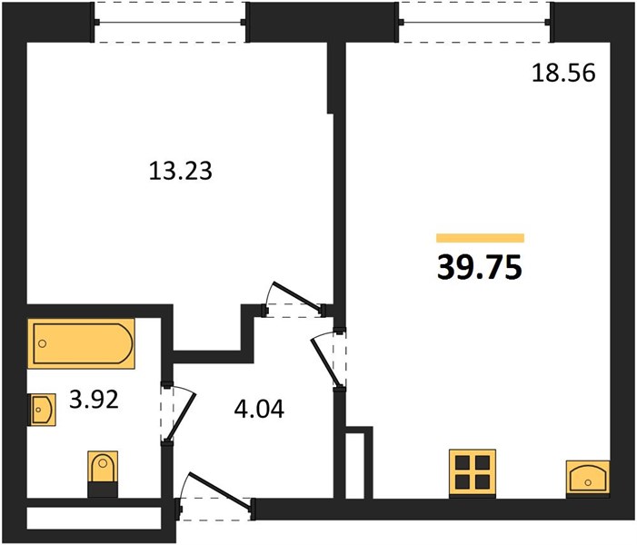 Квартира 1-комнатная квартира