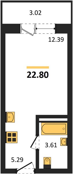 Квартира Студия