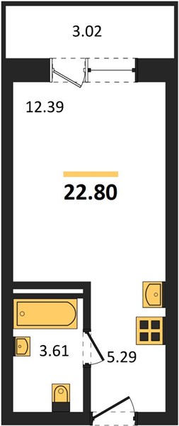 Квартира Студия