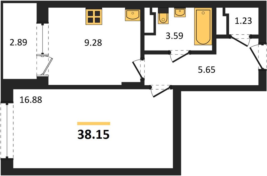 Квартира 1-комнатная квартира