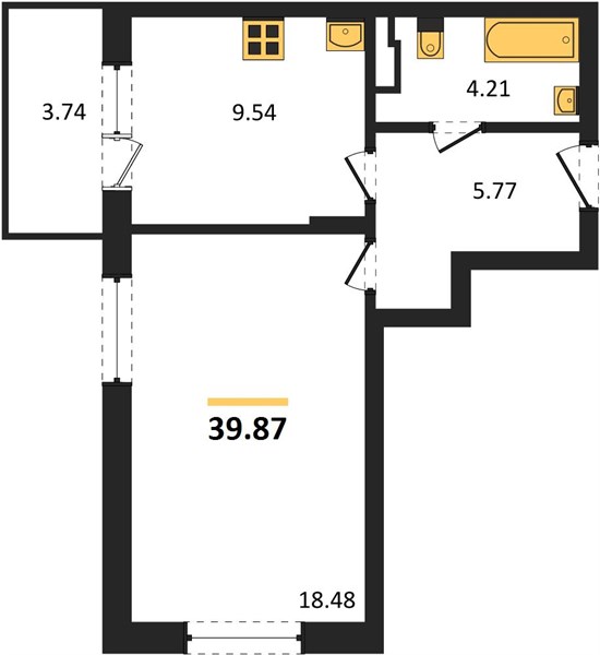 Квартира 1-комнатная квартира