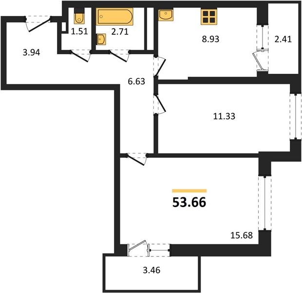 Квартира 2-комнатная квартира
