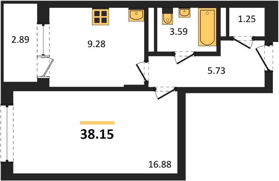 Квартира 1-комнатная квартира