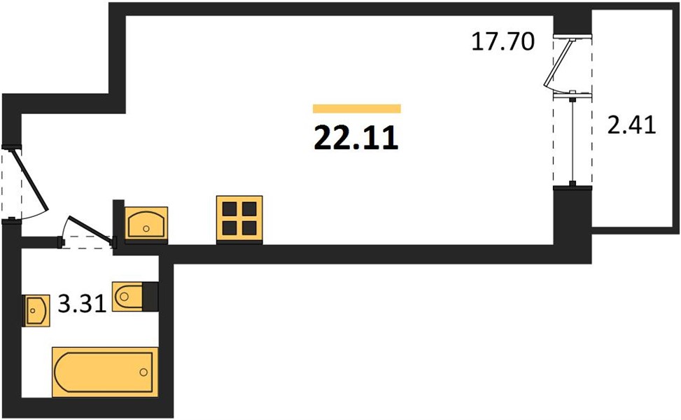 Квартира Студия