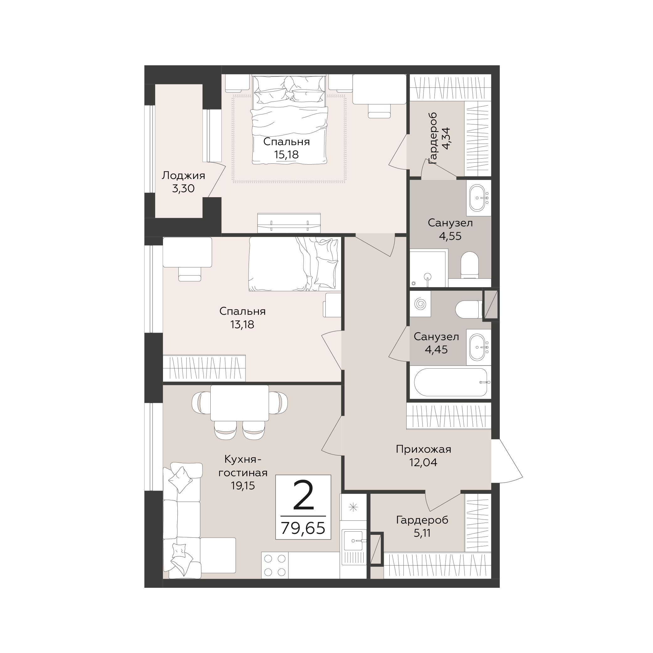 Квартира 2-комнатная квартира