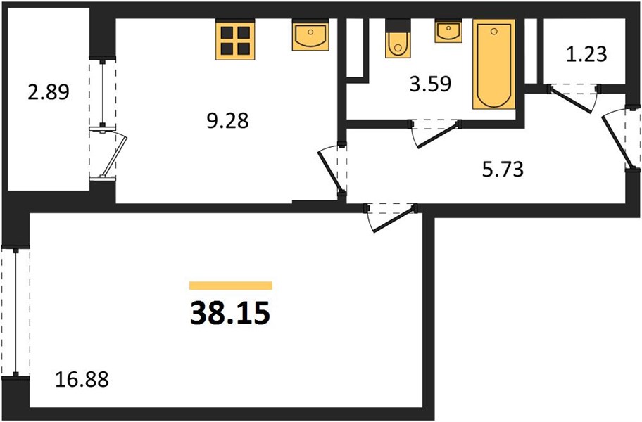 Квартира 1-комнатная квартира