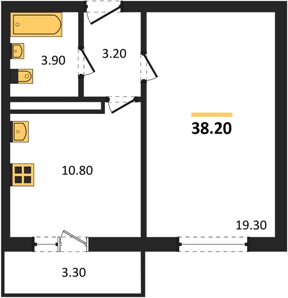 Квартира 1-комнатная квартира