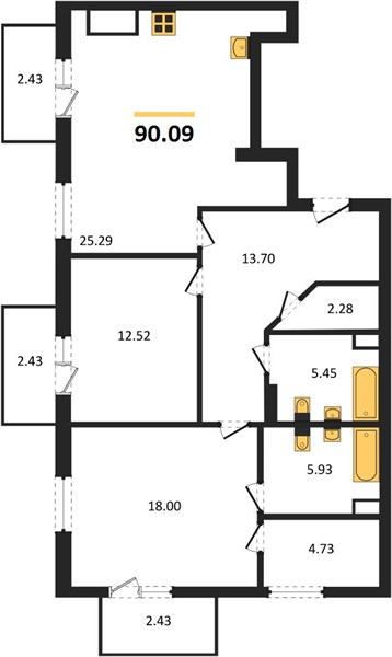 Квартира 2-комнатная квартира