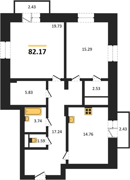 Квартира 2-комнатная квартира