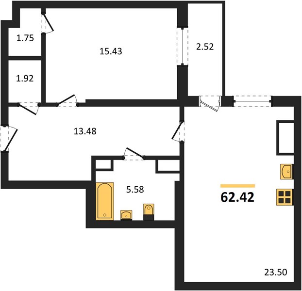 Квартира 1-комнатная квартира