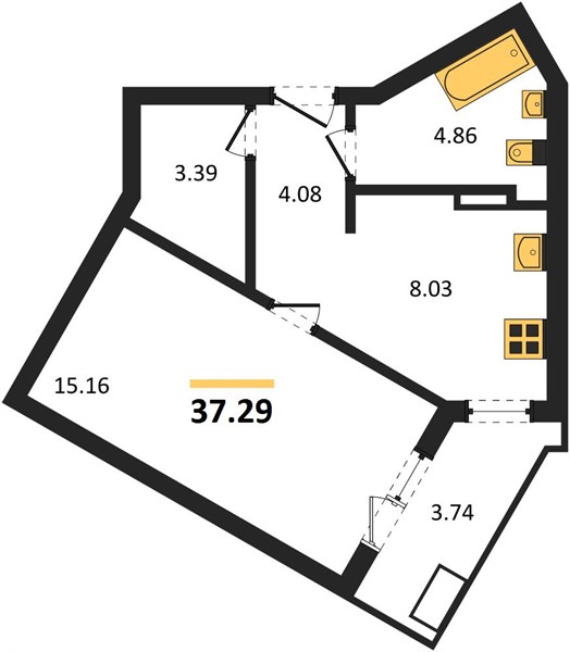 Квартира 1-комнатная квартира