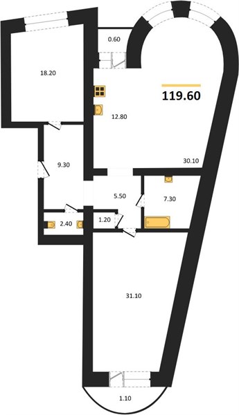 Квартира 2-комнатная квартира