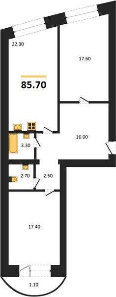 Квартира 2-комнатная квартира