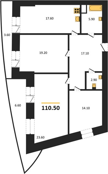 Квартира 3-комнатная квартира