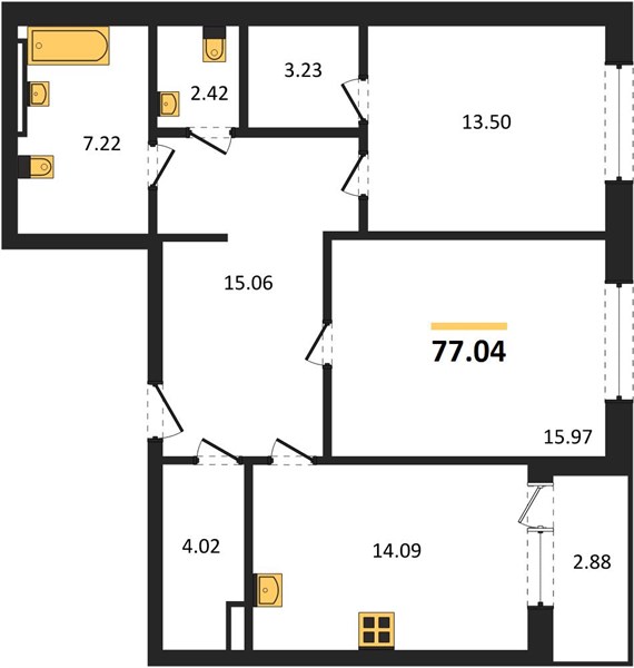 Квартира 2-комнатная квартира