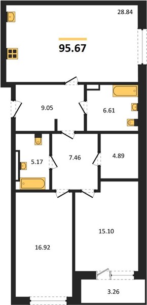 Квартира 2-комнатная квартира