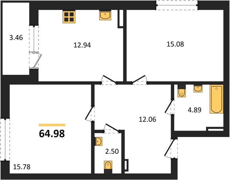Квартира 2-комнатная квартира