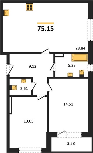 Квартира 2-комнатная квартира