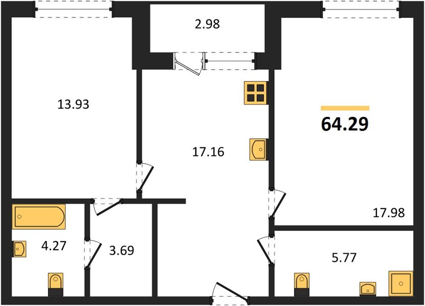 Квартира 2-комнатная квартира