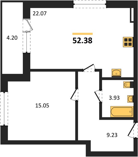 Квартира 1-комнатная квартира