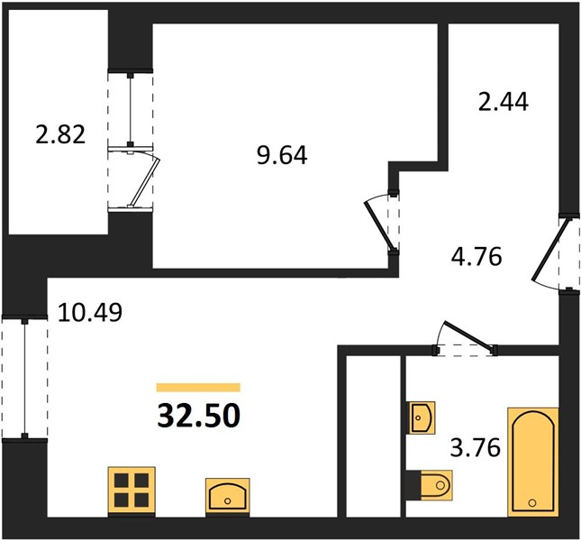 Квартира 1-комнатная квартира
