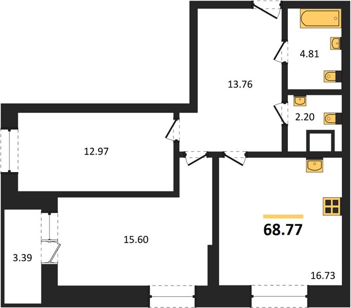 Квартира 2-комнатная квартира