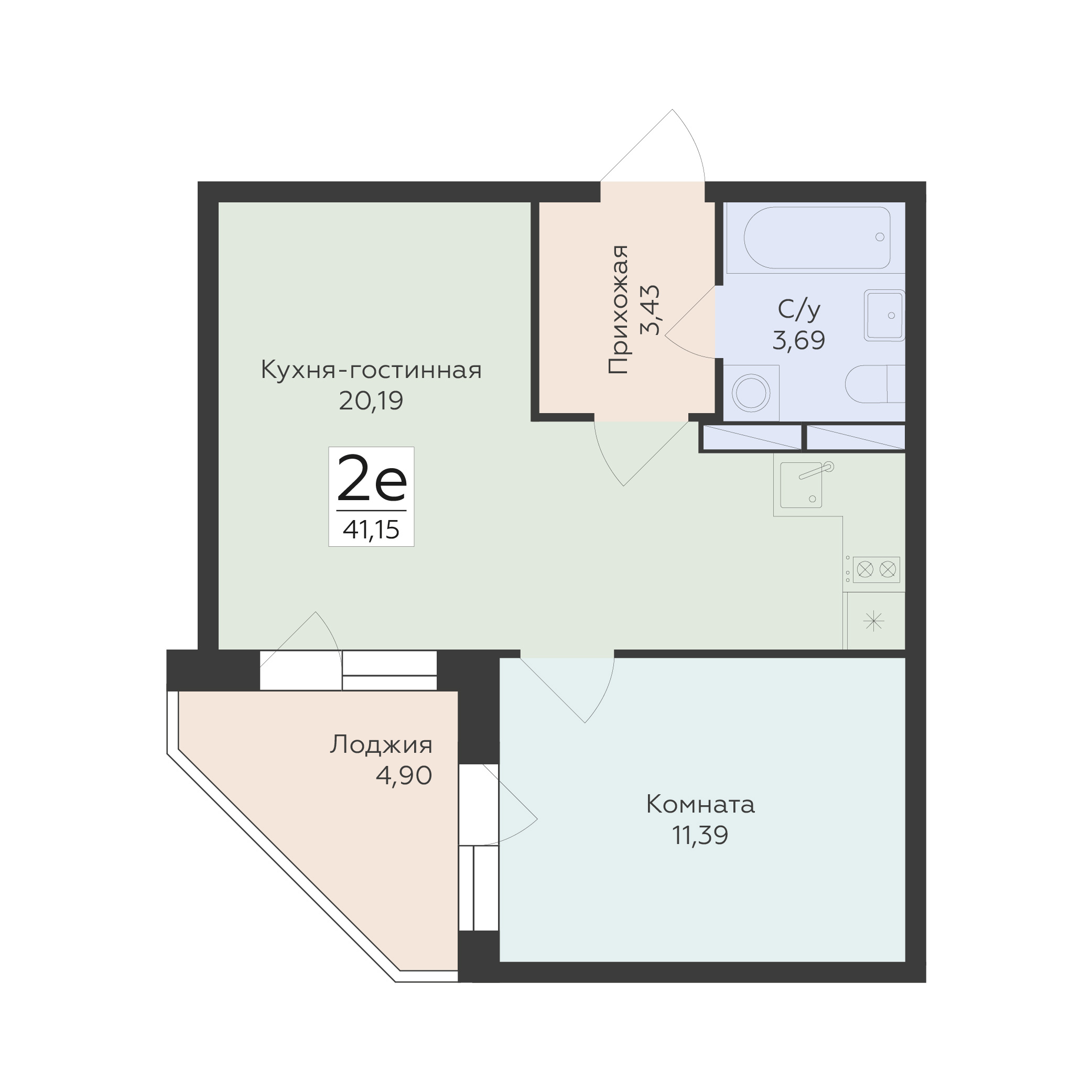 Квартира 2-комнатная квартира