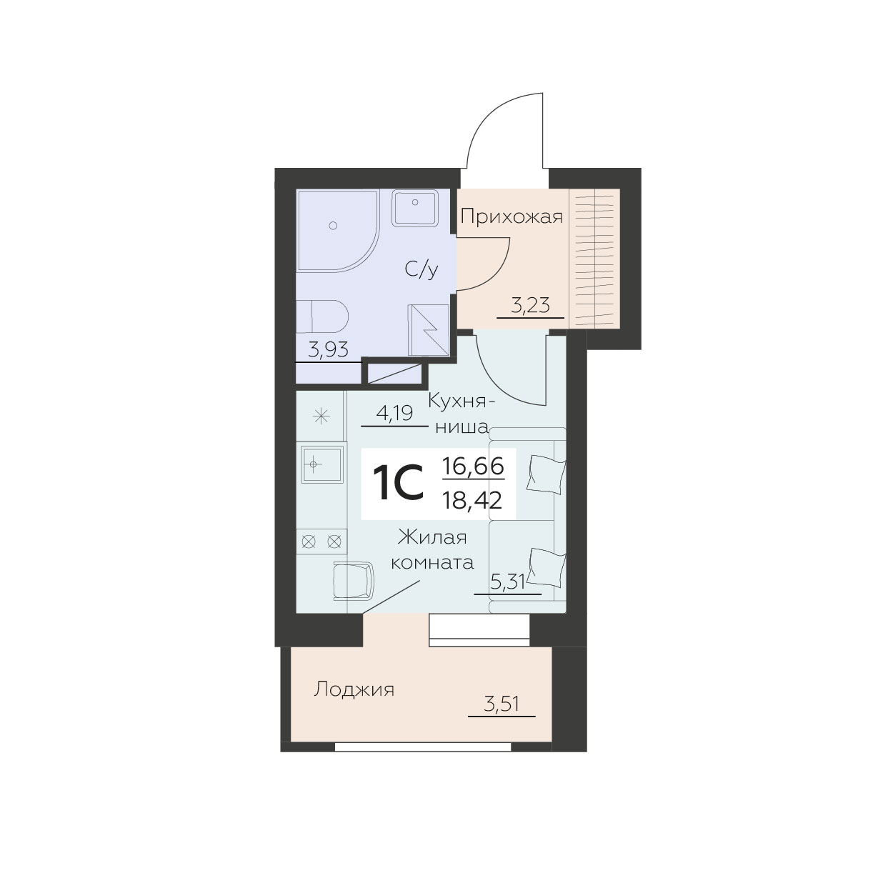 Квартира 2-комнатная квартира